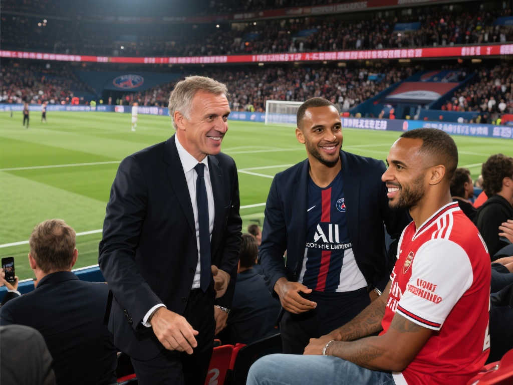 星光熠熠！德尚与托尼-帕克亲临现场见证巴黎对阵阿森纳